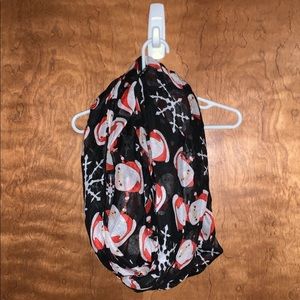 Santa’s and snowflakes scarf